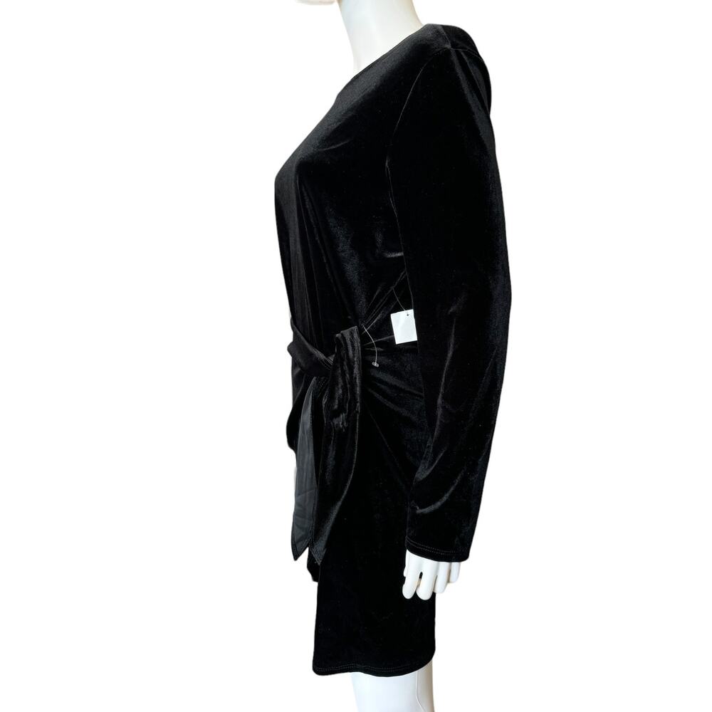 New ~ TASH + SOPHIE ~ Faux Wrap Velvet Mini Dress Size XL - Picture 3 of 6